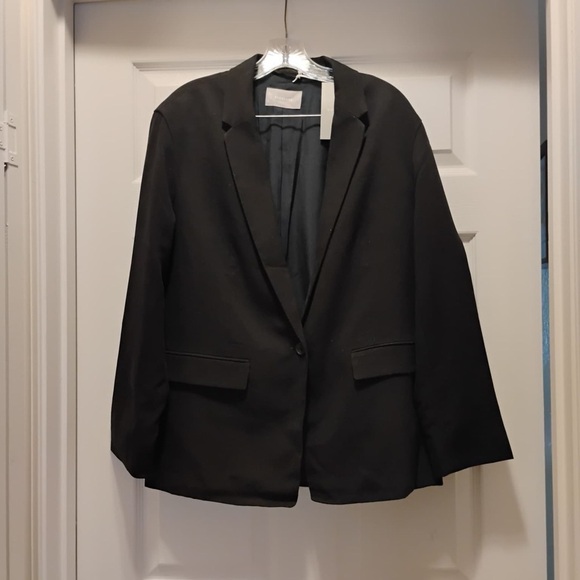 NWT Everlane The Easy Blazer Black Jacket Size 6 Classic Fit Career Lyocell - Picture 2 of 5